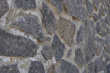 Stone wall in the light of day