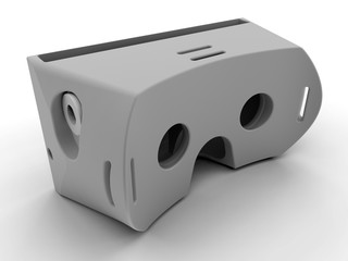 3D illustration - virtual reality head mount display