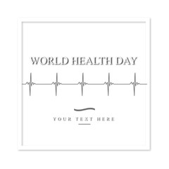 World Health Day Logo Icon Design Template. World health day concept with healty lifestyle background.