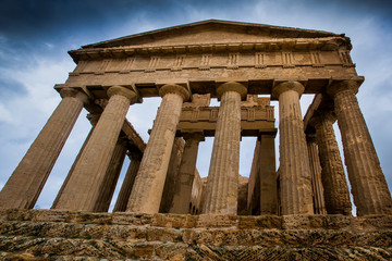 Naklejka premium Agrigento, Italy - October 15, 2009: ancient Greek landmark in the Valley of the Temples outside Agrigento, Sicily