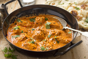 Butter chicken curry with tender chicken breast, cream, butter & honey - obrazy, fototapety, plakaty