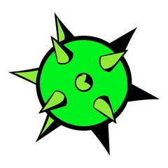 Virus icon, icon cartoon