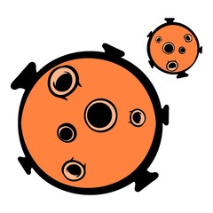Virus icon, icon cartoon