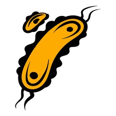 Virus icon, icon cartoon