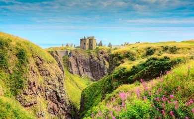 Dunnotar Castle in Scotland. HDR processing.