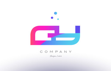 gy g y  creative pink blue modern alphabet letter logo icon template