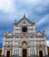 Fototapeta na wymiar The Basilica di Santa Croce (Basilica of the Holy Cross) - famous Franciscan church on Florence, Italy