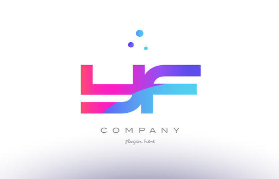 yf y f  creative pink blue modern alphabet letter logo icon template