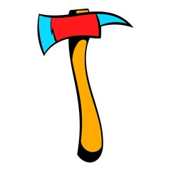 Axe for a firefighter icon, icon cartoon