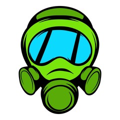Gas mask icon, icon cartoon