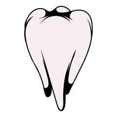 White tooth icon, icon cartoon