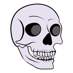 Human skull icon, icon cartoon