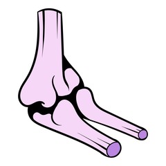 Human knee joint icon, icon cartoon