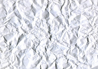 Abstract white background of crumpled white paper sheet