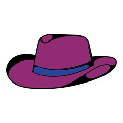 Cowboy hat icon, icon cartoon