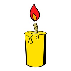 Candle icon, icon cartoon