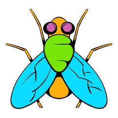 Insect fly icon, icon cartoon