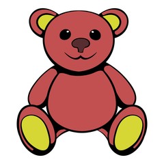 Teddy bear icon, icon cartoon