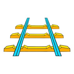 Railroad icon, icon cartoon