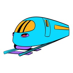 High speed train icon, icon cartoon
