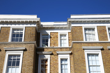 Fototapeta premium Modern stone facade on a sunny day