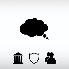 comic speech bubbles icon, vector illustration. Flat design styl