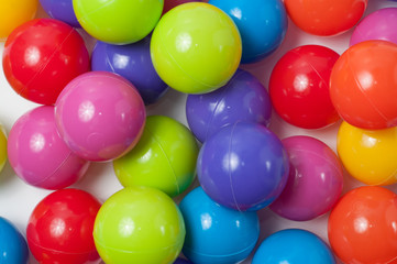 Fototapeta na wymiar Plastic colored children's balls