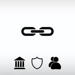 chain link  icon, vector illustration. Flat design style