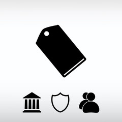 tag icon, vector illustration. Flat design style 