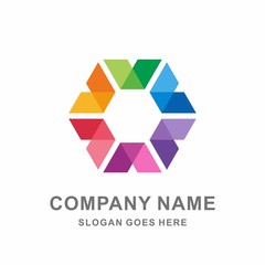 Colorful Circular Triangle Hexagon Cube Box Star Arrow Fashion Accessories Business Company Stock Vector Logo Design Template 