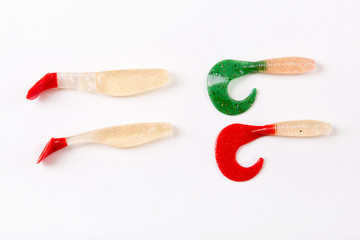 Wobbler for fishing on a white background