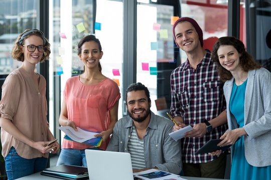 Portrait of smiling business executives 