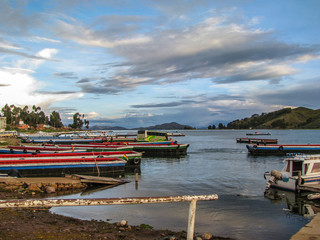 Copacabana, Bolivia - March 01, 2009: Lakeside in Copacabana, Bolivia.