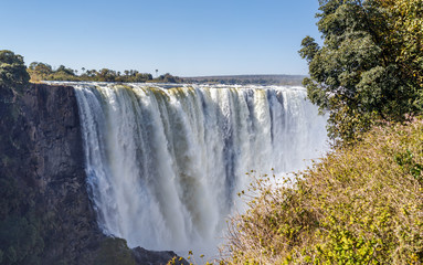 The Victoria falls is the largest curtain of water in the world (1708 meters wide). The falls and...