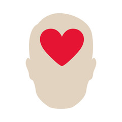 Fototapeta premium person heart brain icon, vector illustration design