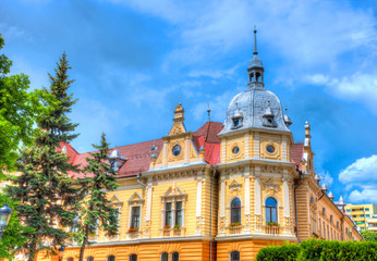 Fototapeta na wymiar Traditional artistic architecture of Brasov town, Romania