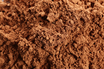 Brown cocoa powder background