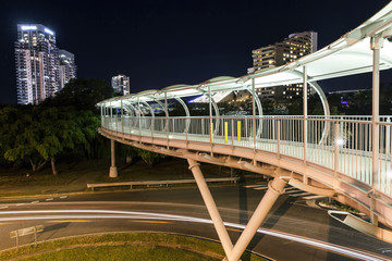 Broadbeach pedestrian bridge from Convention Centre to Jupiters Casino