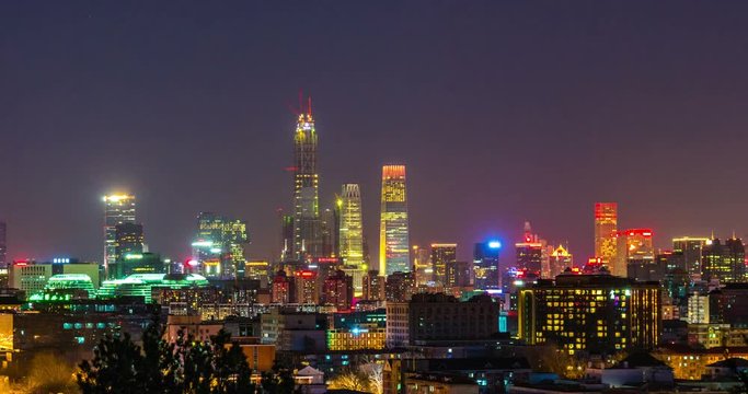 Sunset at Beijing. 4k timelapse