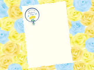 父の日　黄色のバラのカード