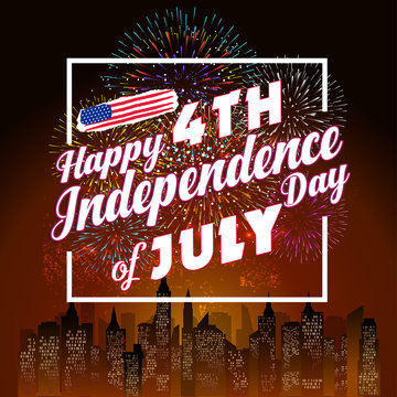 Fireworks background for USA Independence Day. Fourth of July celebrate
