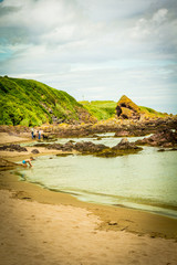 Scottish coastline with beautiful cliffs