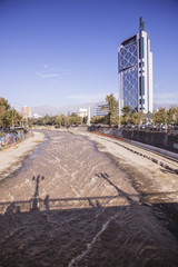 Obraz premium Mapocho River, Santiago de Chile