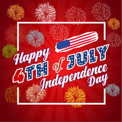 Fireworks background for USA Independence Day. Fourth of July celebrate