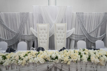 table set up at Malaysian Wedding.