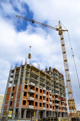 	Panorama of the construction of modern residential district