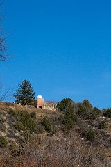 Tiny observatory on a hill in Durango, Colorado