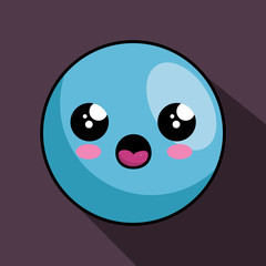 Fototapeta premium cute face kawaii style vector illustration design