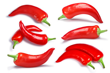 Set of Hot Wax paprika peppers, path