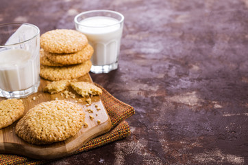 Fototapeta na wymiar Cookie with sesame seeds